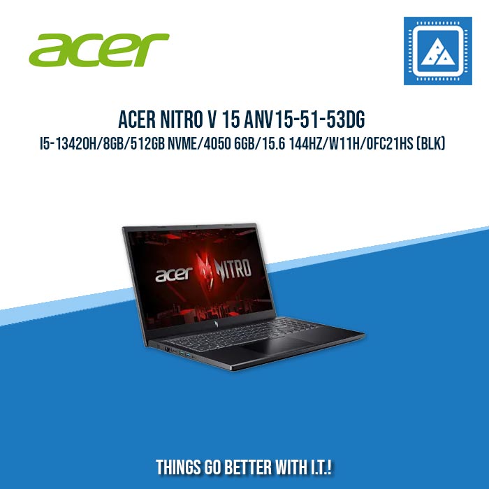ACER NITRO V 15 ANV15-51-53DG I5-13420H/8GB/512GB NVME/4050 6GB | BEST FOR GAMING AND AUTOCAD LAPTOP ACER NITRO V 15 ANV15-51-53DG I5-13420H/8GB/512GB NVME/4050 6GB | BEST FOR GAMING AND AUTOCAD LAPTOP